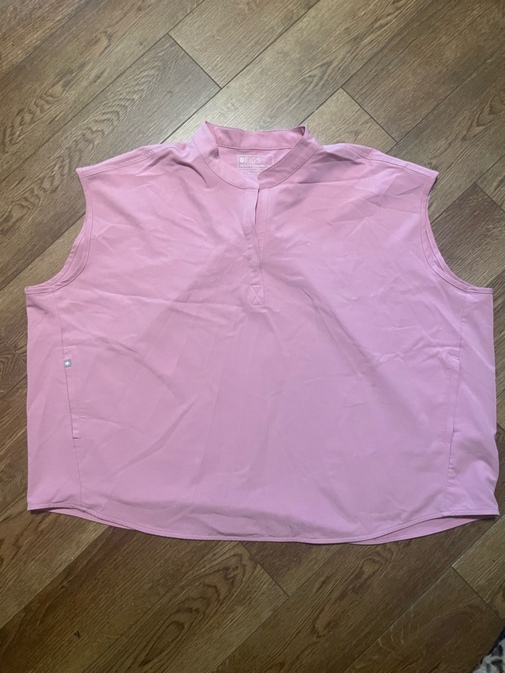 FIGS Rafaela Mock-Neck Scrub Top Dusty Pink 5X